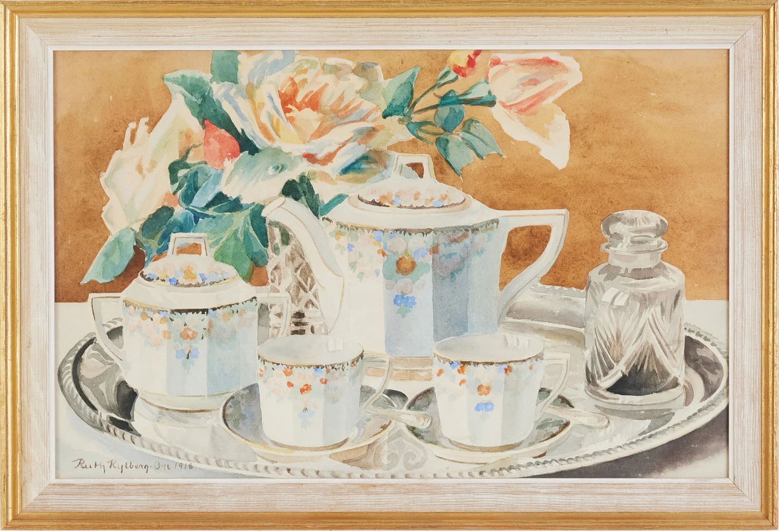 RUTH KYLBERG (1872-1942). stilleben, akvarell på papper, signerad och daterad Ruth Kylberg 1918. — Paintings — Stockholms Auktionsverk Magasin 5