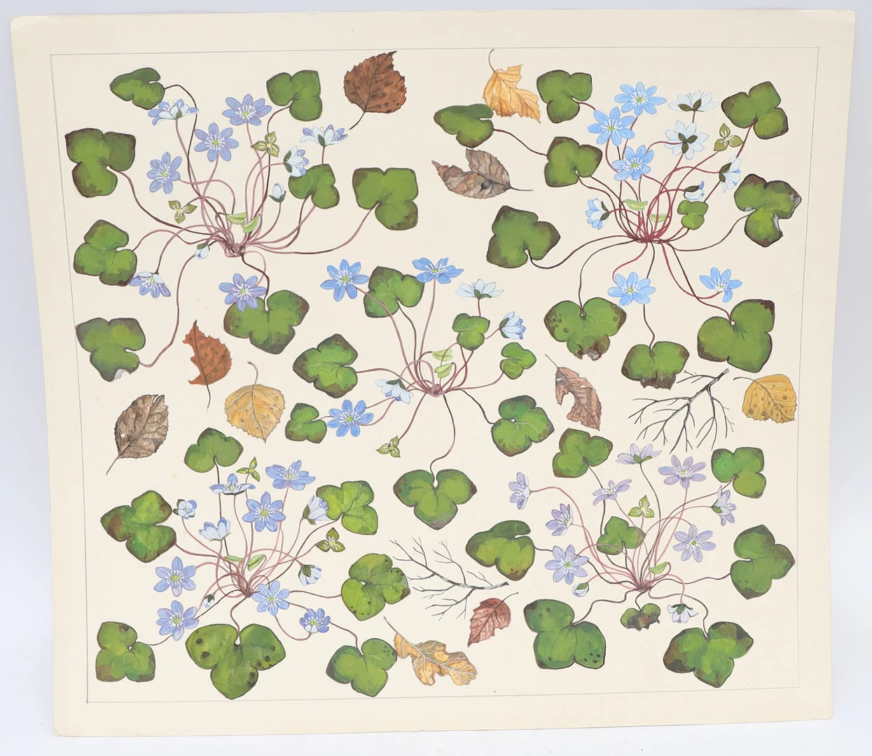 STINA SUNESSON. Motiv med blomster , blandteknik, osignerad. — Paintings — Falun Auktionsbyrå