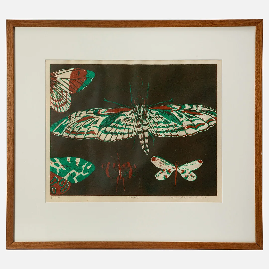KARIN MAMMA ANDERSSON. Litografi, "Nattflyg", signerad och numrerad 31/500. — Engravings & Prints — Stockholms Auktionsverk Göteborg