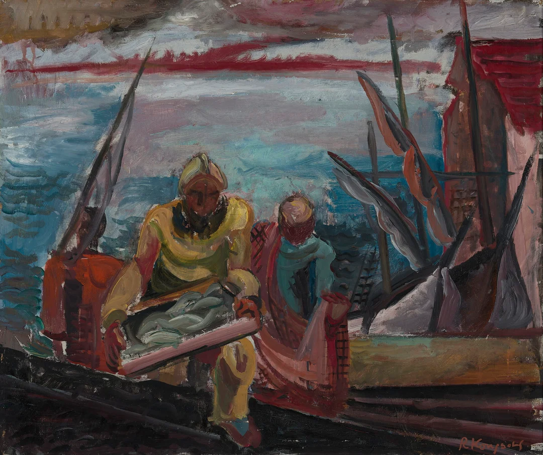 Kongsvold, Rolf — Fiskere — Kunst/Maleri — Blomqvist