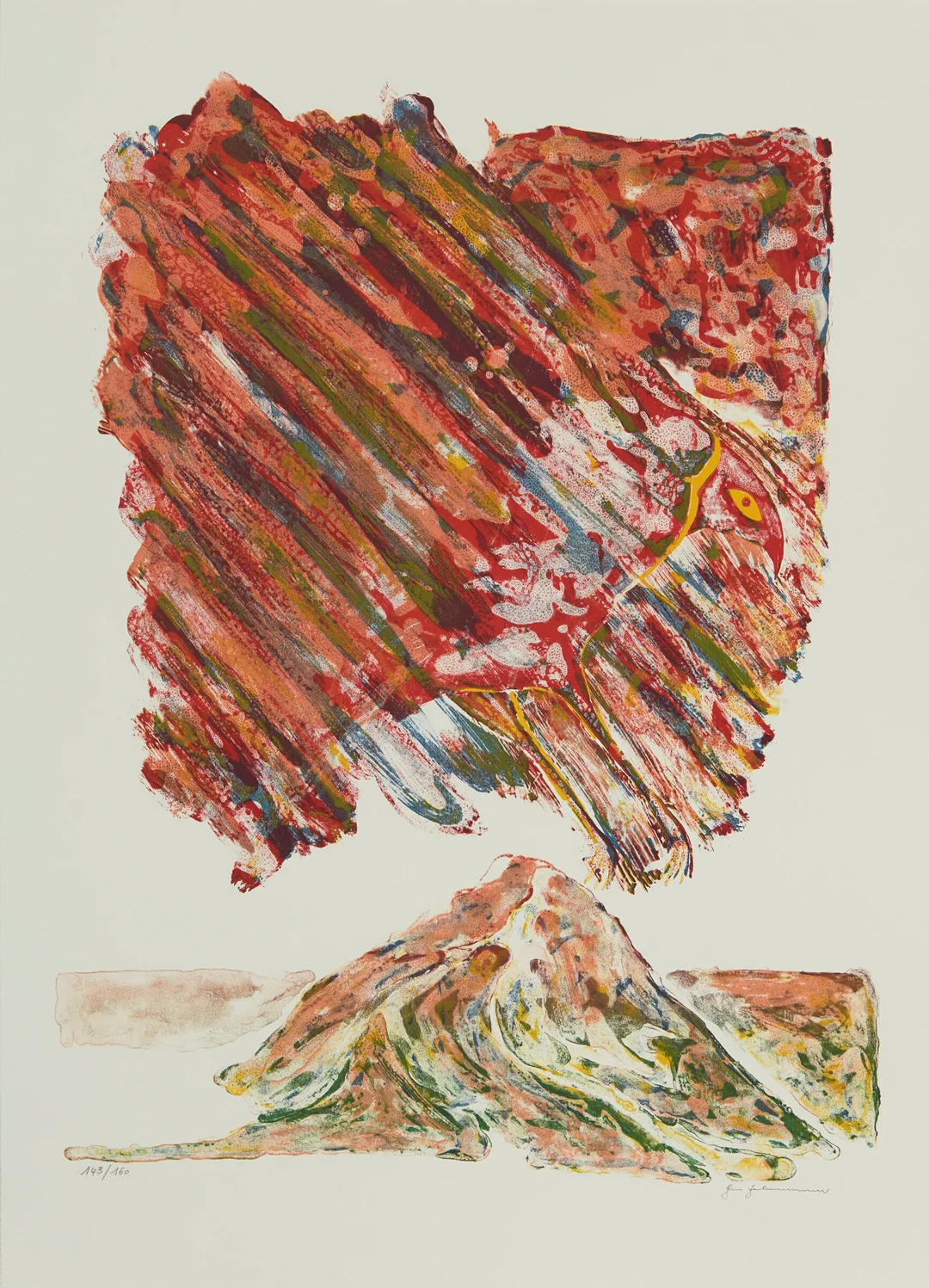 Johannessen, Jens — "Der han pisker tindens sider med sin brede vingefjær" 1986 — Kunst/Grafikk — Blomqvist