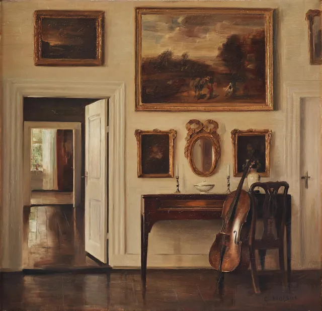 Carl Holsoe, Interiör med cello.