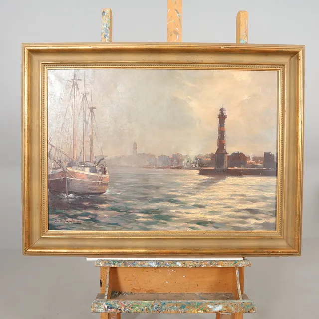 JAN BOHUMIL POSPISIL (1898-1968). OLJA PÅ DUK, signerad.