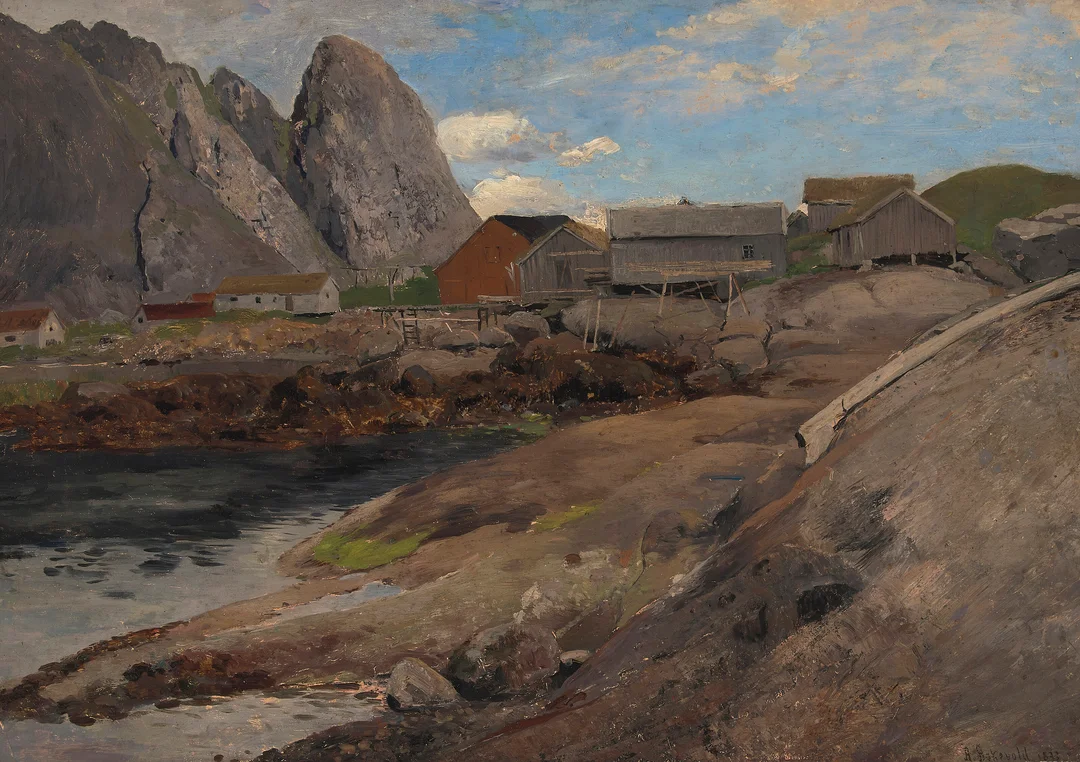 Askevold, Anders — Kystparti, 1873 — Kunst/Maleri — Blomqvist