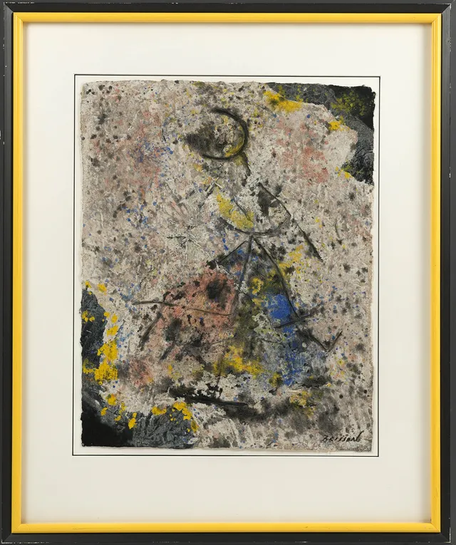 PIERRE MARIE BRISSON. "La Dance", blandteknik på papper, signerad.
