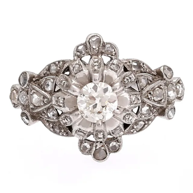 Diamonds ring, mid 20th Century.