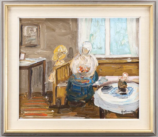 ÅKE WICKSTRÖM. Interiörscen.