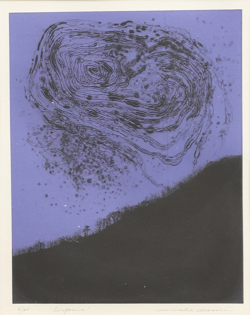 MINAKO MASUI. "Sinfonia", färglitografi, signerad och numrerad 6/40. — Engravings & Prints — Crafoord Auktioner Malmö