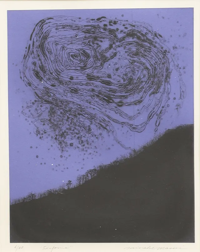 MINAKO MASUI. "Sinfonia", färglitografi, signerad och numrerad 6/40.