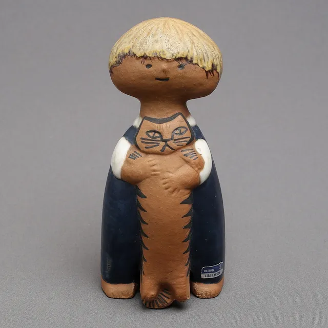 LISA LARSON. Figurin, stengods, "Pelle", Gustavsberg.