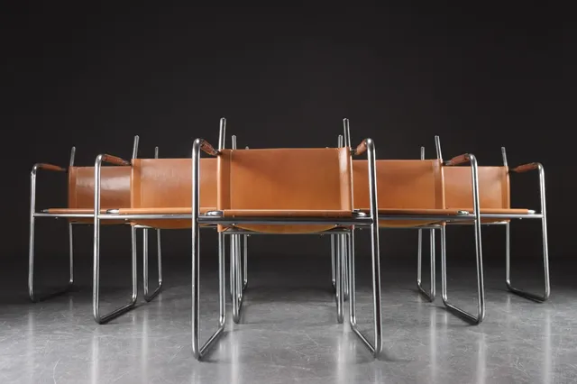 Karin Mobring. Set of six armchairs, model 'Amiral' (6)
