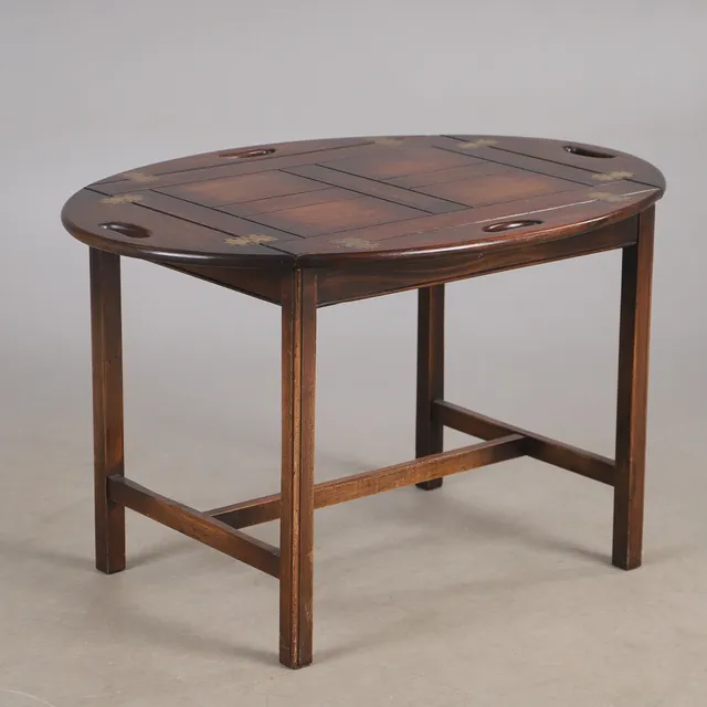 SOFFBORD, s.k. Butlers Tray, mahogny, engelsk stil.