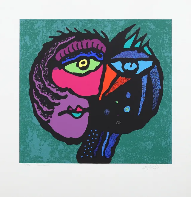 ROLF LEMBKE (FÖDD 1937). Fågelskådaren, färgserigrafi nr 91/300, signerad.