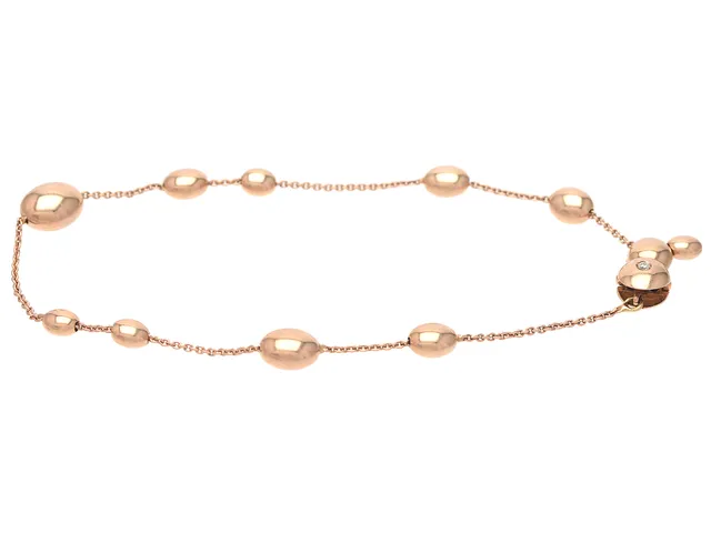 CHIMENTO, armband, 18K roséguld, briljantslipad diamant 0,01 ct, justerbar längd, vikt 4,2 g.
