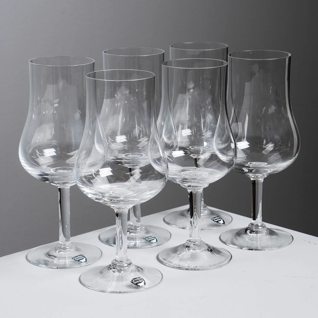 GUNNAR CYRÉN. Vinprovarglas, 6 st, "Elixir", Orrefors. — Tableware — Formstad Auktioner
