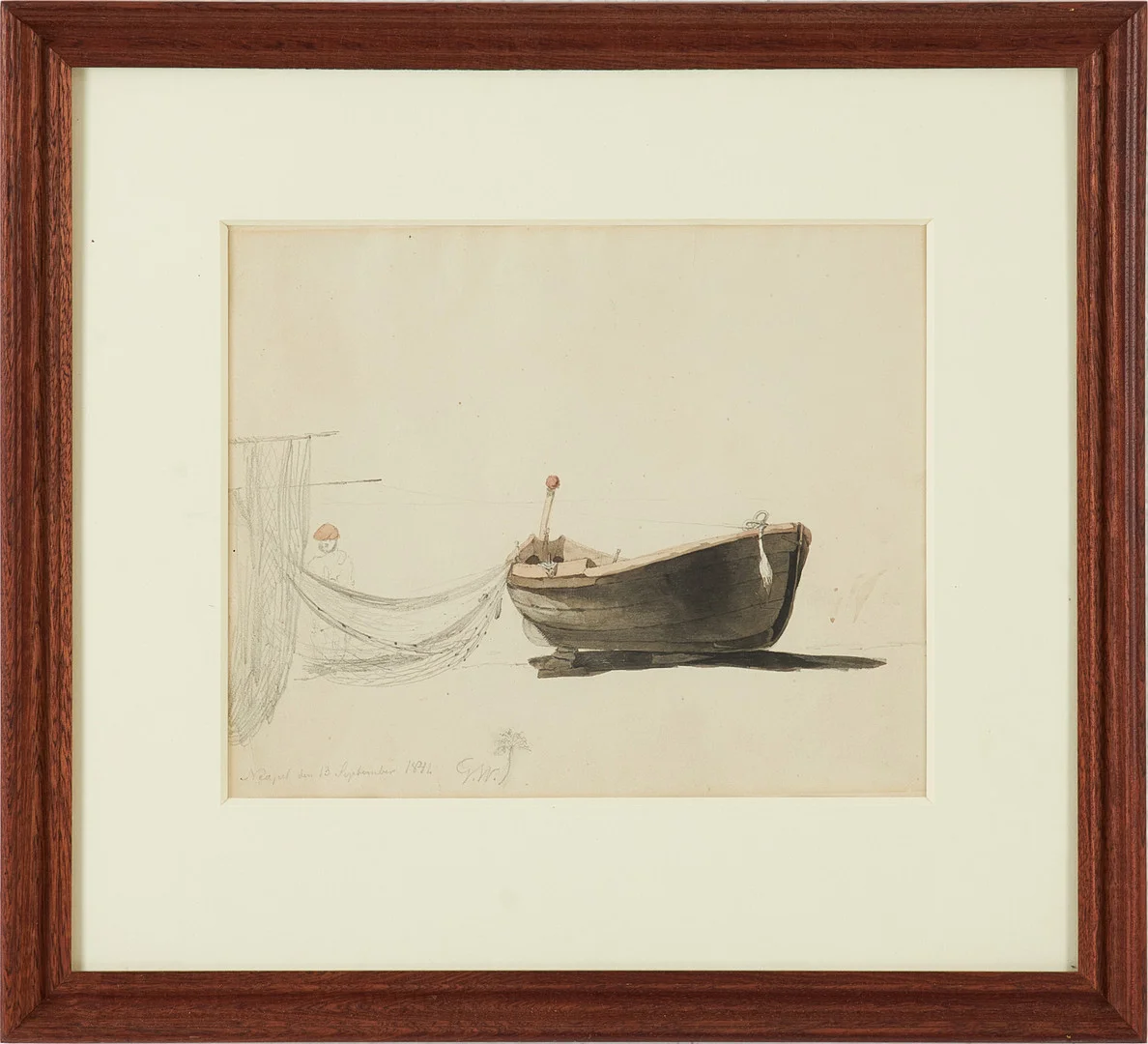 GUSTAF WILHELM PALM. Fiskare som lagar nät, Neapel. — Paintings — Stockholms Auktionsverk Magasin 5