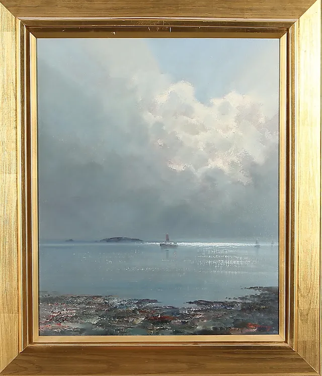 TAGE ERIKSSON. Nordkoster, olja på duk, signerad.