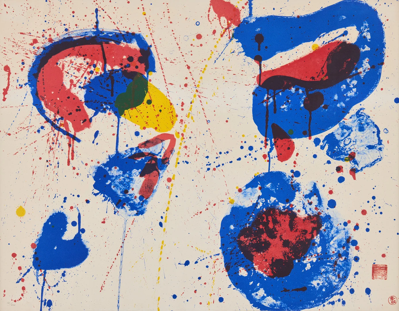SAM FRANCIS. "Hurrah for the Red, White, and Blue". — Engravings & Prints — Stockholms Auktionsverk Fine Art