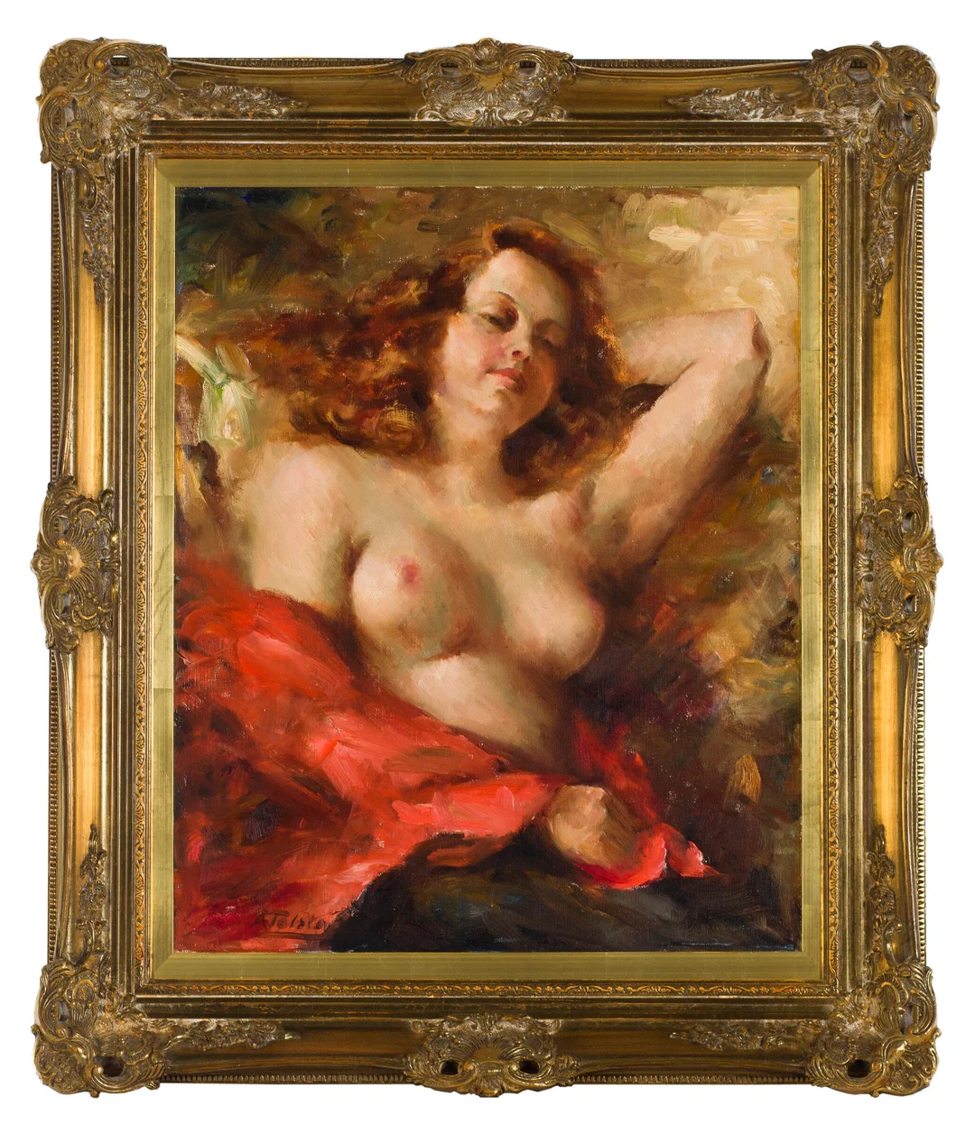 Tolstoy, Alexander — Rødhåret kvinne — Kunst/Maleri — Blomqvist