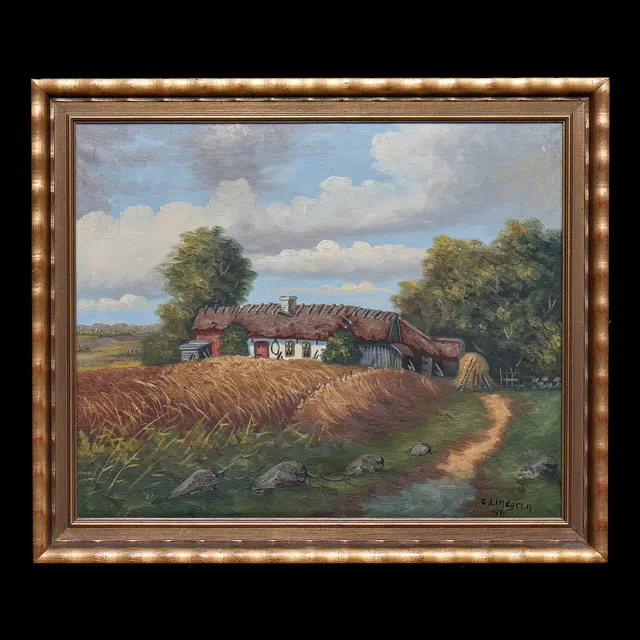 EMIL LINDGREN (1866-1940), OLJA PÅ DUK, SIGNERAD, DATERAD 1931.