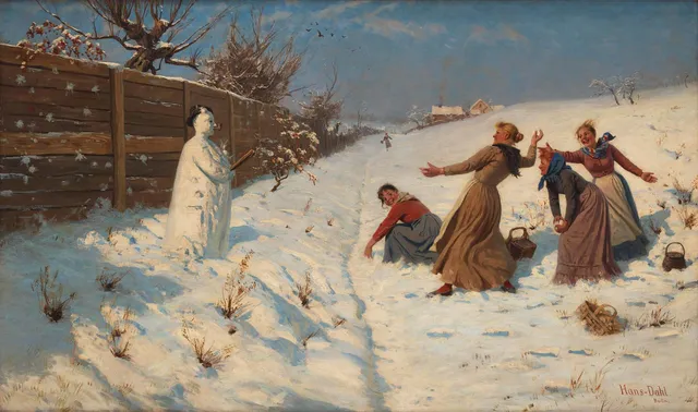 Hans Dahl, Snöbollskastning.
