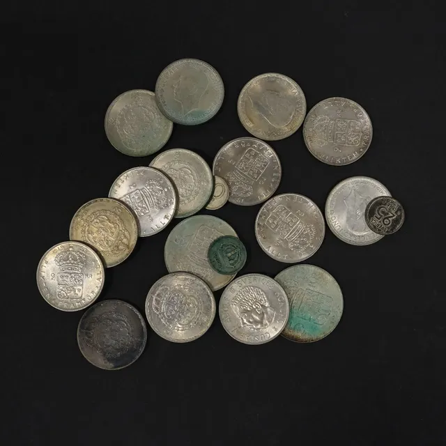 PARTI SVENSKA MYNT, SILVER.