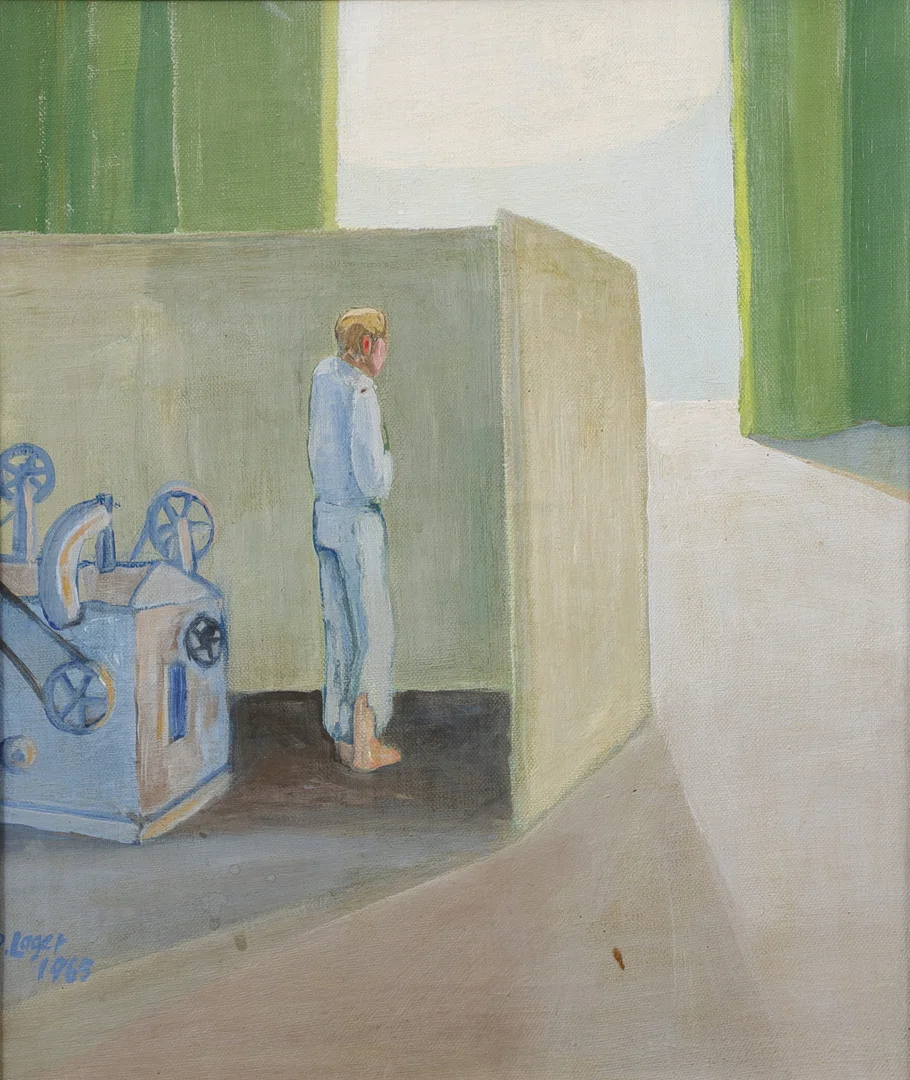 PAUL LAGER. "Resignation", olja på duk, signerad och daterad 1965. — Paintings — Växjö Auktionskammare