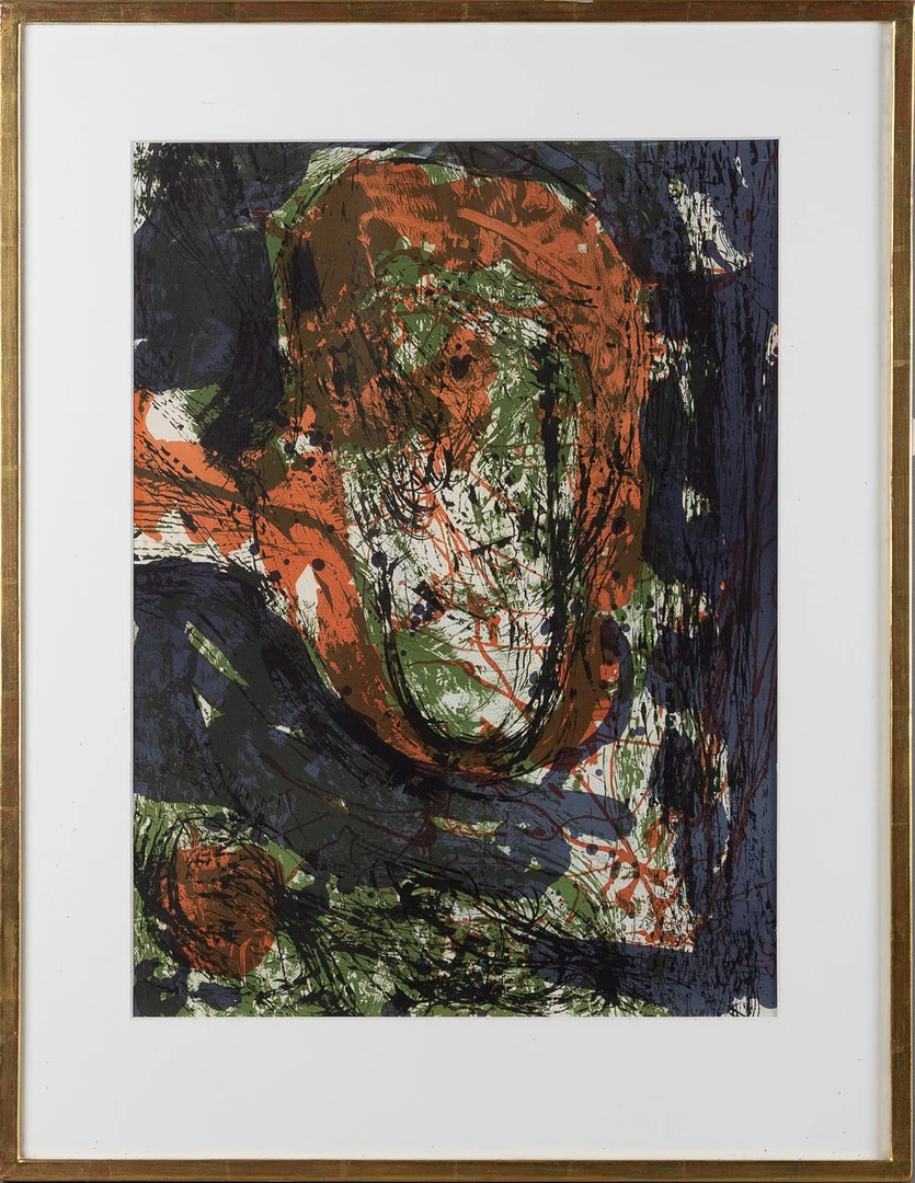ASGER JORN. Komposition ur "Jubileumssviten", 1963, färglitografi. — Engravings & Prints — Stockholms Auktionsverk Helsingborg