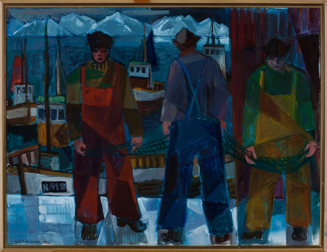 Helmersen, Odd — Fiskere, 1983 — Kunst/Maleri — Blomqvist