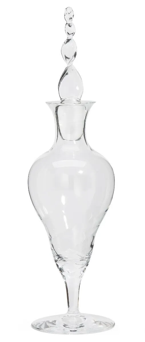 “Xanadu”. Clear glass decanter with stopper. Manufactured by Holmegaard. H. 41.2 cm.