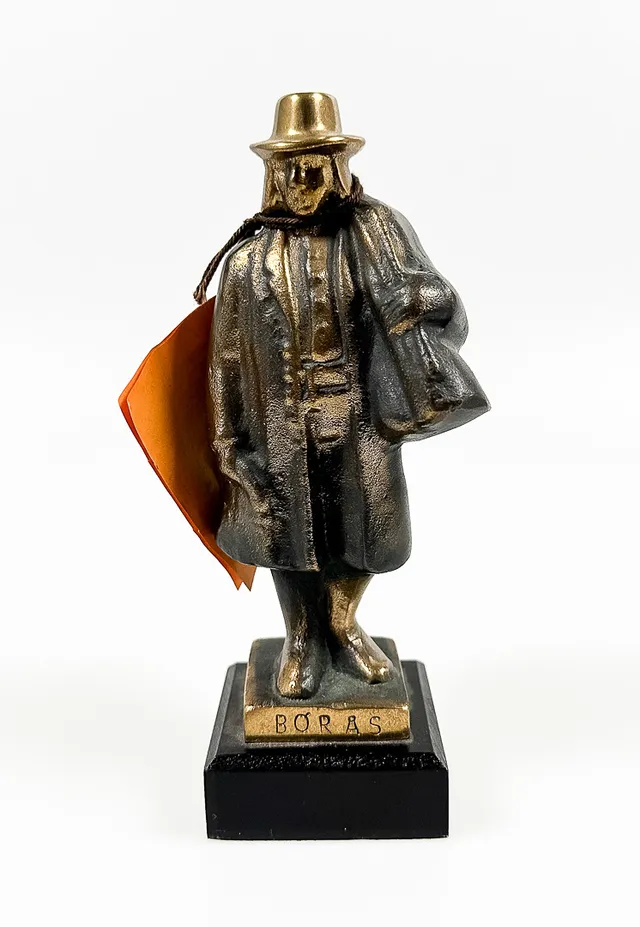 NILS CASTEGREN. SKULPTUR, "Borås-knalle", Brons, Monogramsignerad.