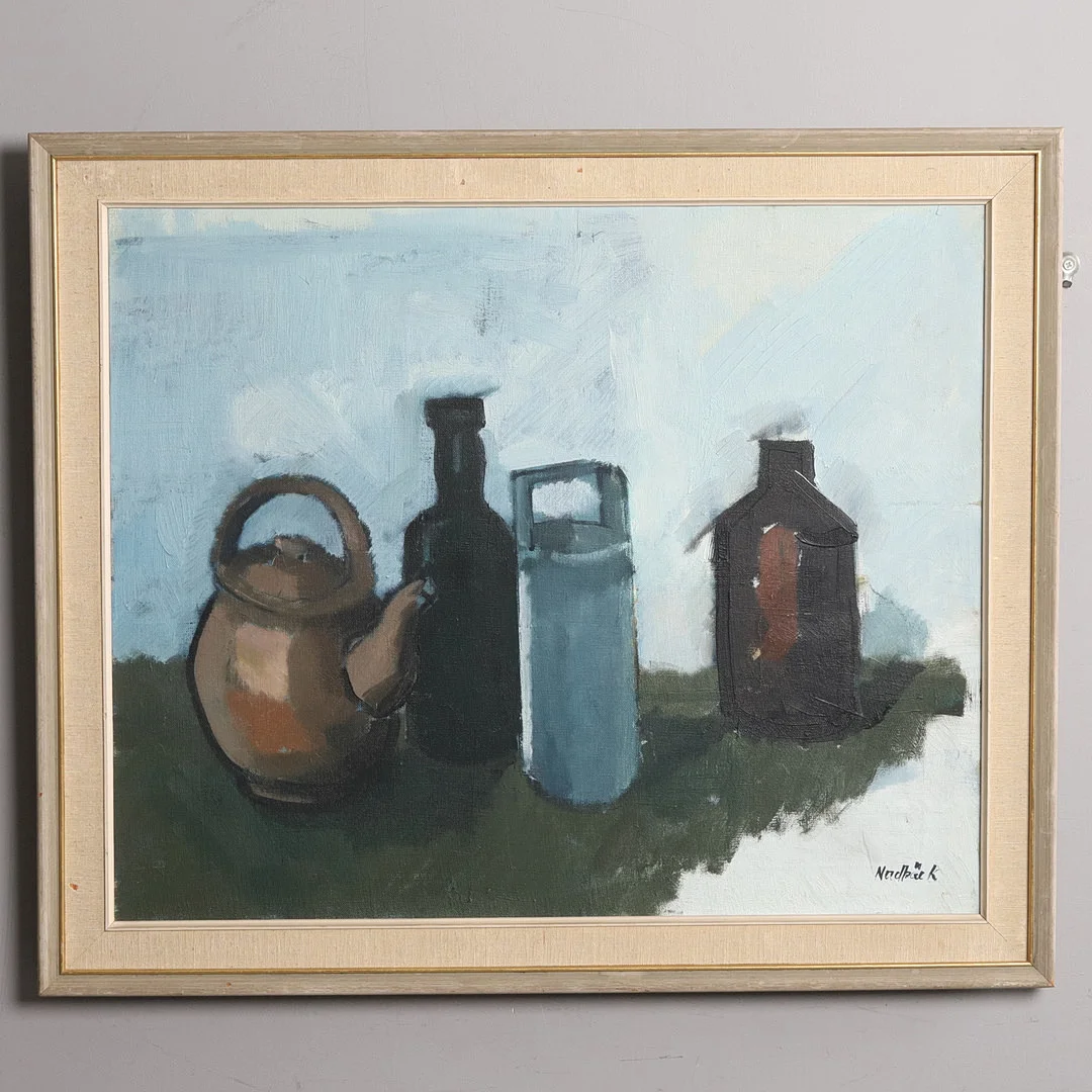 TOMAS NORDBÄCK. Olja på duk, stilleben, signerad Nordbäck. — Paintings — Örebro Stadsauktioner