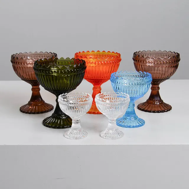 ARMI RATIA. Skålar, 5 st, glas, "Mariskooli", Marimekko / Iittala, Finland.