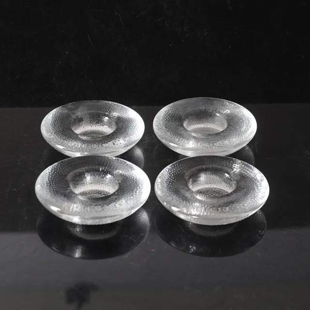 MARKKU SALO. Ljuslyktor, 4 st. Glas, "Nappi", Iittala.