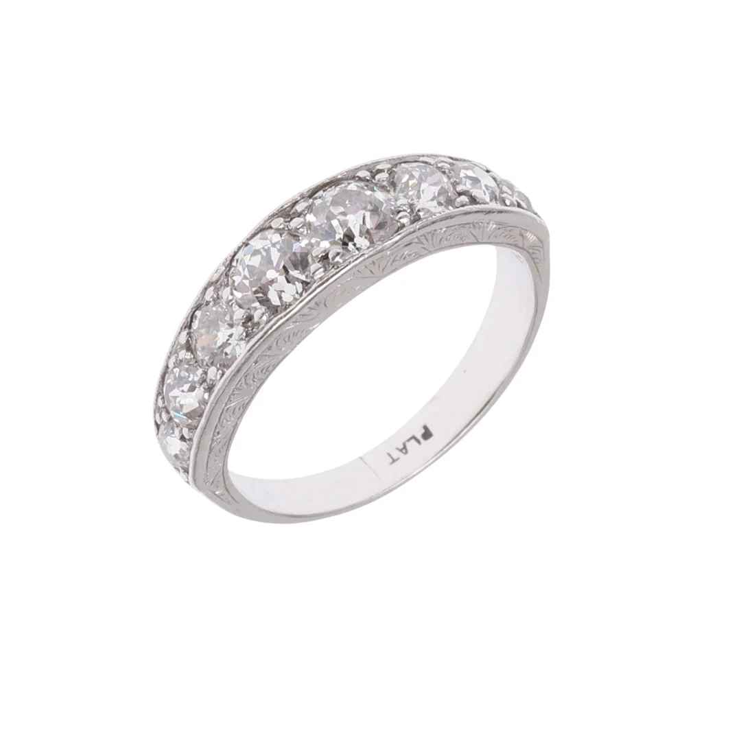 A DIAMOND HALF ETERNITY RING. — Rings — Lawrences Auctioneers