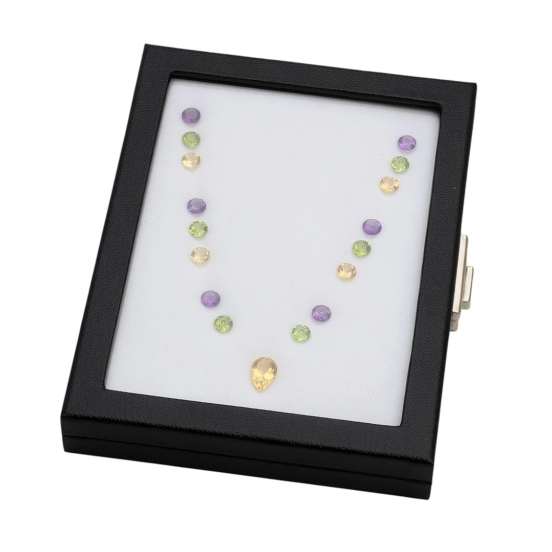 Lot of citrines, amethysts and peridots for a choker. — Jewellery Suites — Balclis