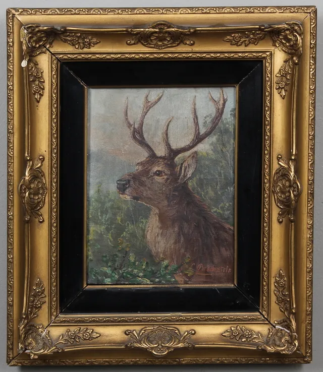 OKÄND KONSTNÄR, olja på duk, 18/1900-tal, signerad.