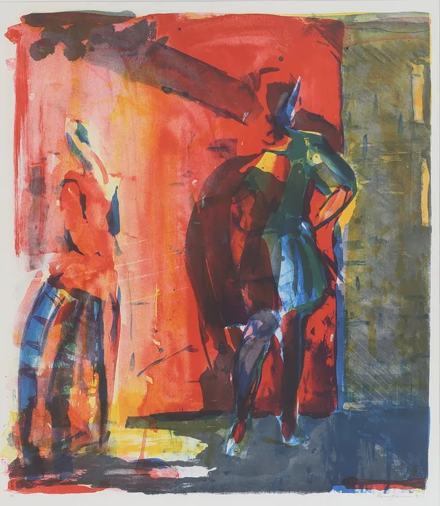 ELISABETH JANSSON. Färglitografi, signerad, PT.