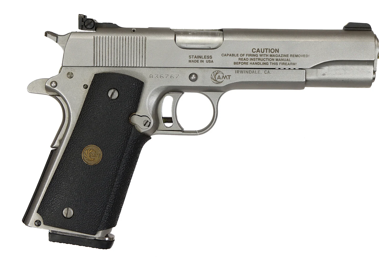PISTOL, fabrikat AMT, modell Hardballer II , kaliber .45 ACP, tillv.nr A36767. — Pistols — Walter Borg