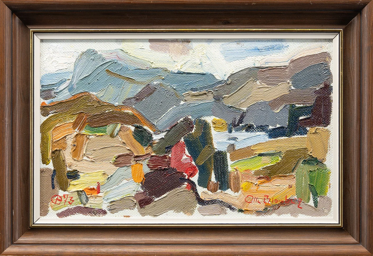 OLLE BLOMBERG. Olja på pannå, 1973. — Paintings — Norrlands Auktionsverk