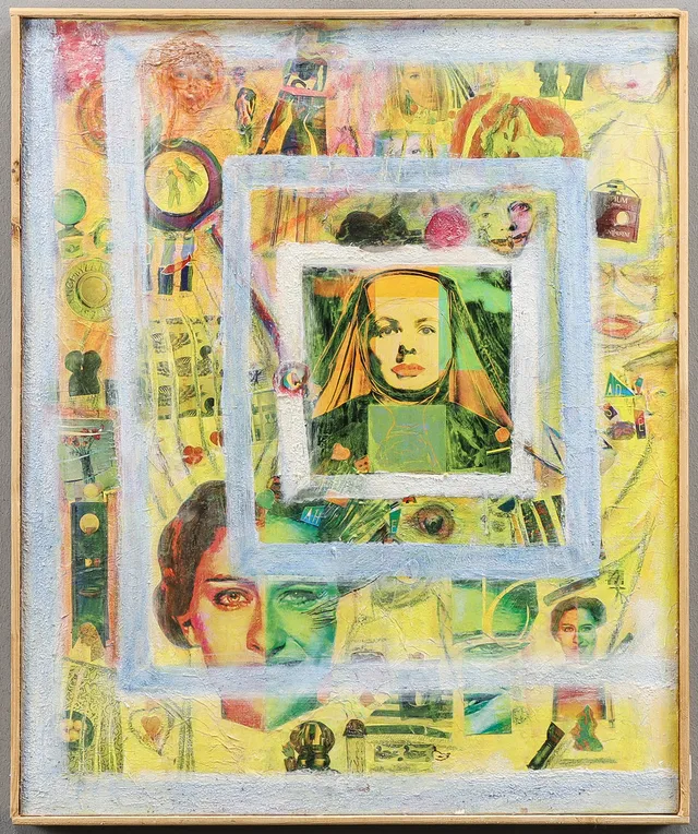 OKÄND KONSTNÄR collage / blandteknik, osignerad.