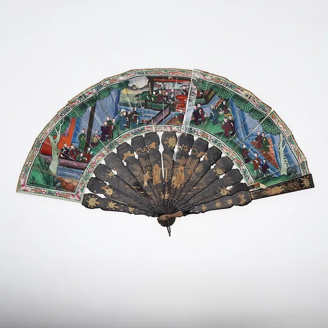 Chinese fan of “the thousand faces”, second half of the 19th Century.