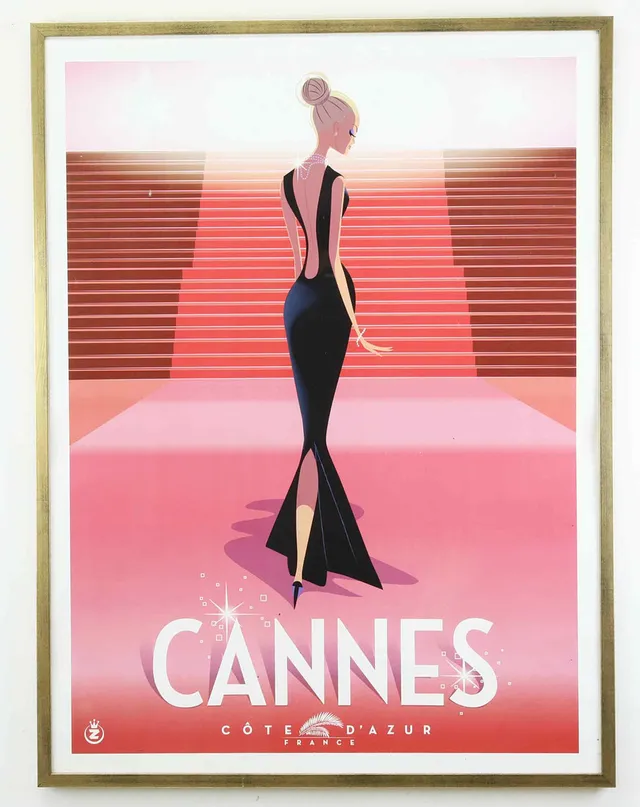 POSTER, "Cannes, Côte d’Azur", 1900/2000-tal.