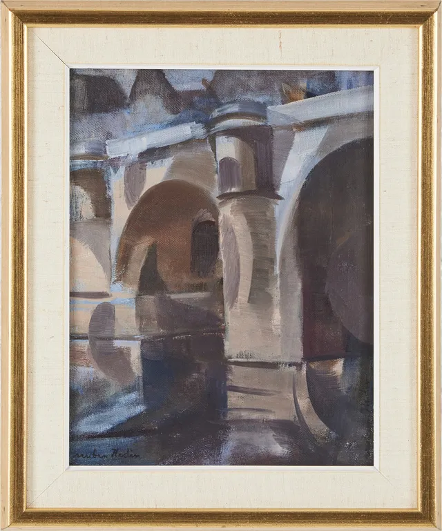 REUBEN HEDIN (1905-1985). Brovalv, olja på duk.