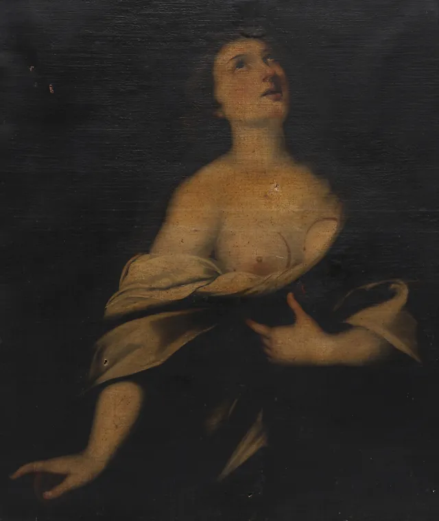 PROBABLY NEAPOLITAN SCHOOL, 17TH CENTURY. Saint Agueda of Catania.
