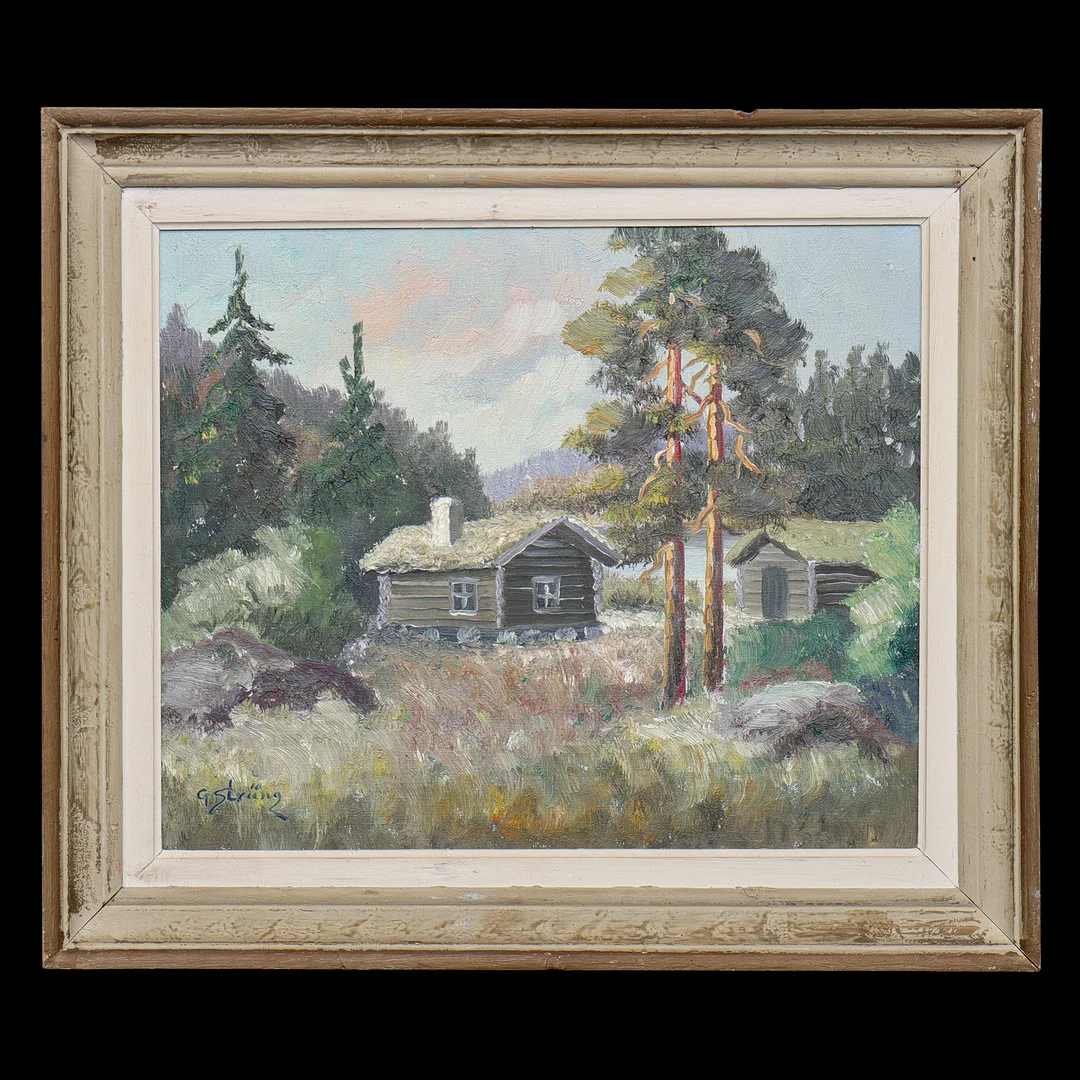 GOTTFRID E STRÄNG (1894-1967), OLJA PÅ DUK, SIGNERAD. — Paintings — Auktionskammaren Sydost Kalmar