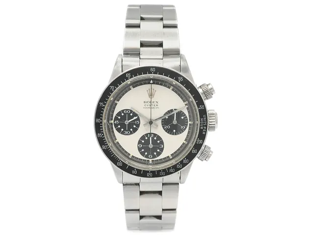 ROLEX, Oyster Cosmograph, "Daytona", s.k. "Paul Newman", "Units per hour 200", Ref nr. 6263, Serie nr. 2197829, Cal Valjoux 727, Boett nr. 6239 (C.R.S), kronograf, herrur, 37 mm, stål, manuell, plexiglas, skadad urtavla (8/10), Oysterlänk (1982), viklås, Ref nr. 78350-G/557 + 571, ca 1969.