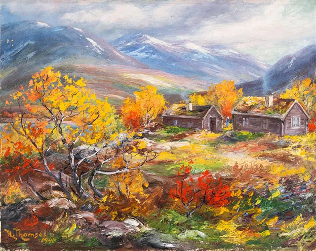 HARRY THOMSE. Olja på duk, Signerad, 1948.