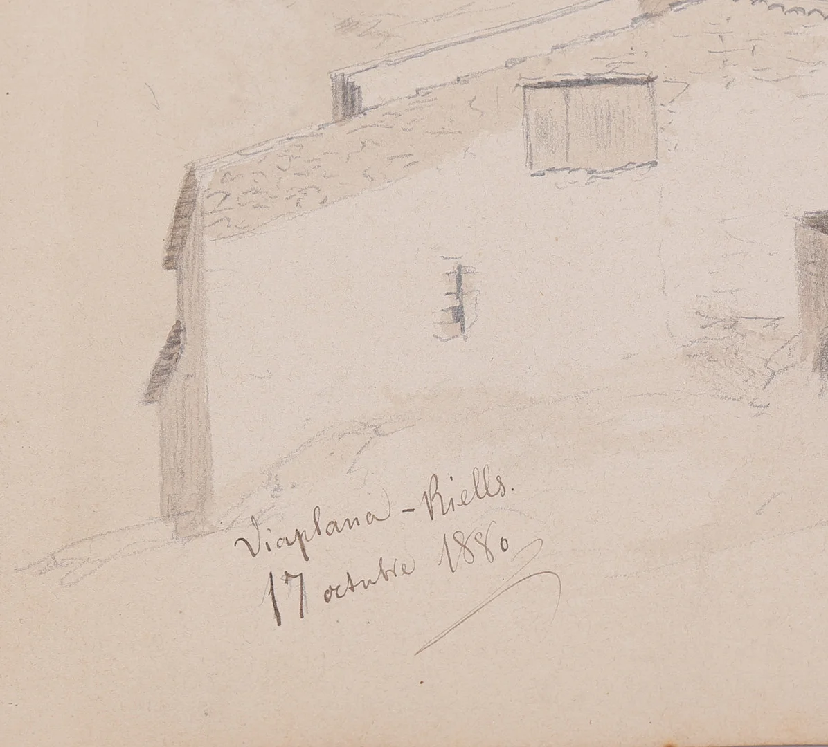 LLUÍS RIGALT. Mas Viaplana, Riells del Fai. — Drawings — Balclis