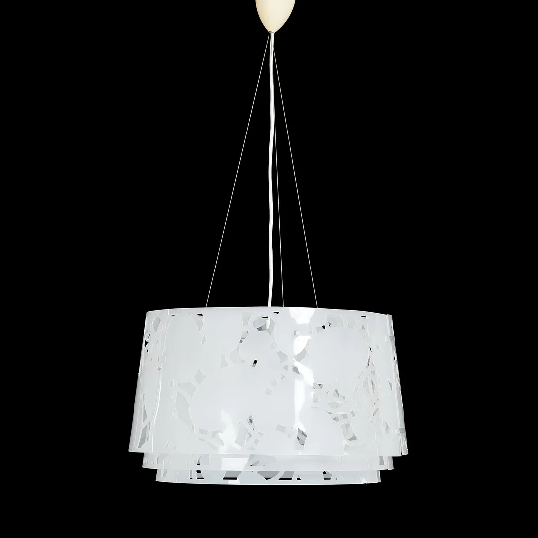 LOUISE CAMPBELL. Taklampa, "Collage", skärm i plast, genombruten dekor, för Louis Poulsen, Danmark, samtida tillverkning. — Ceiling lights — Stockholms Auktionsverk Sickla